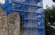 Επίσκεψη - επιθεώρηση εργασιών συντήρησης και αναστήλωσης του δυτικού πύργου του Βυζαντινού κάστρου των Σερβίων.