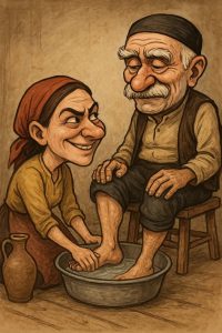 Η νύφη στον Πόντο. Ήταν υποχρεωμένη να πλένει τα πόδια του πεθερού και να δείχνει σεβασμό στους πάντες. 597894300_32872575482387659_5528621882361634590_n